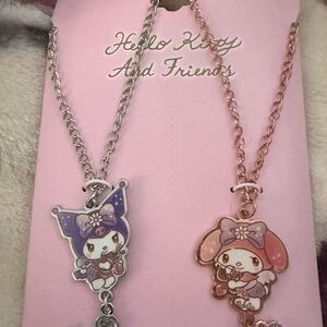 Pink and Purple Character Necklace Set